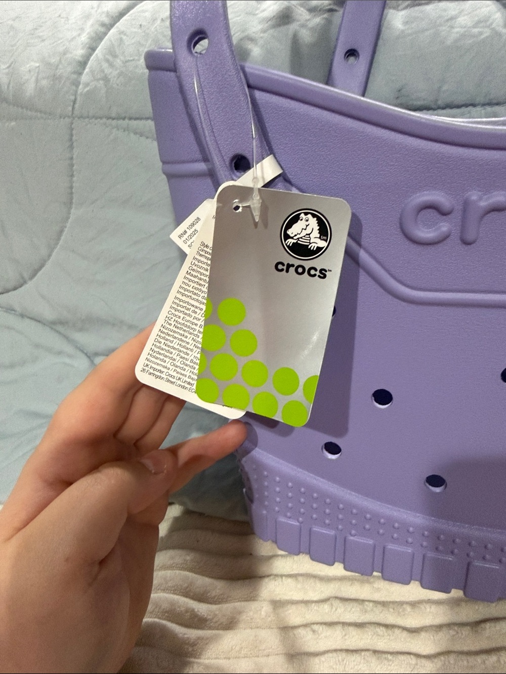 CROCS Lavender Purple Tote Bag - Picture 3 of 3